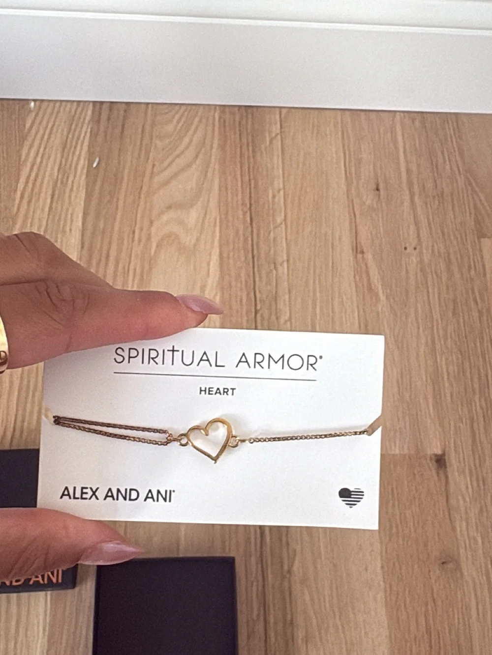 Alex and Ani Gold Heart Cord Bracelet - Gold and Brown